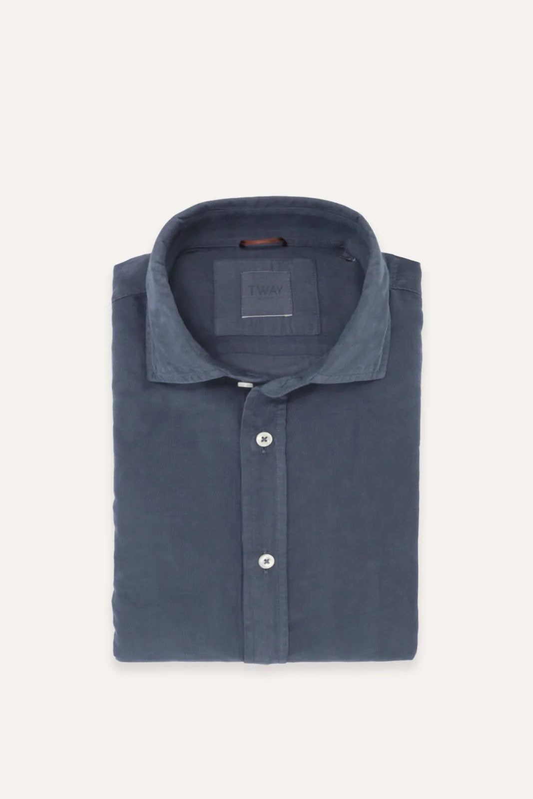 CAMISA DE MICROPANA AZUL OSCURO LAVADO