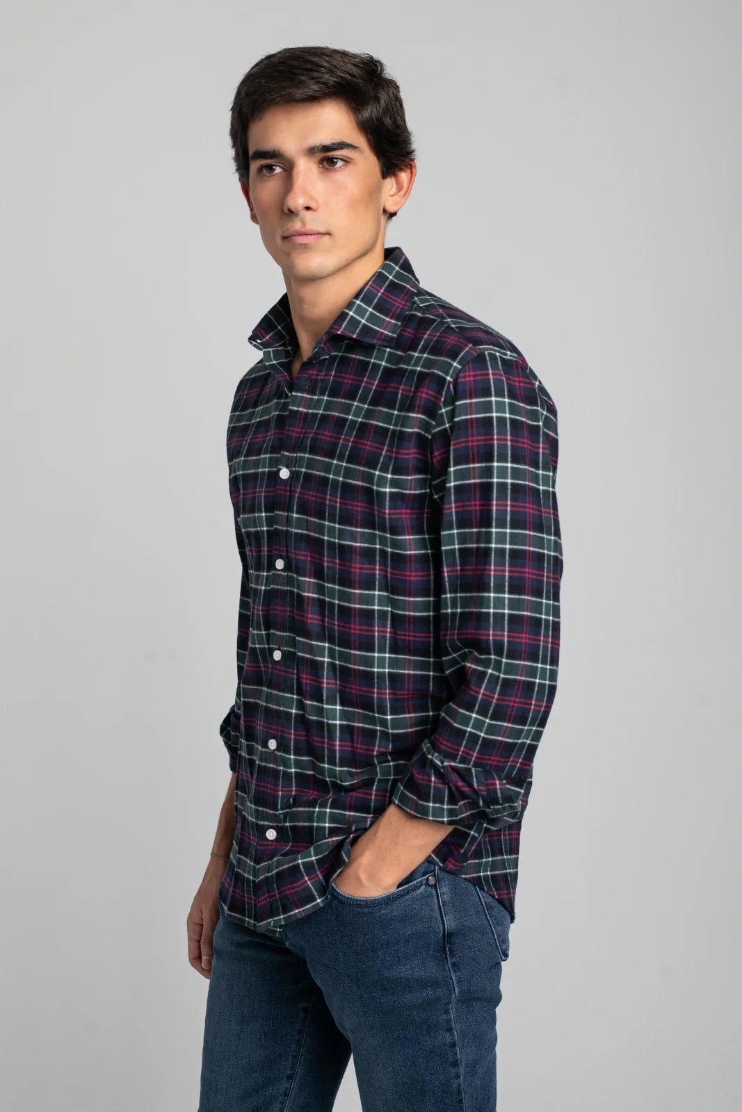 CAMISA ESCOCESA AZUL