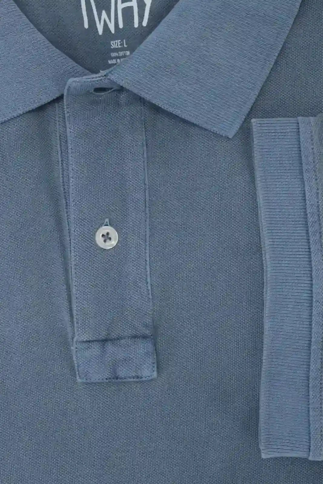 POLO PIQUÉ MANGA CORTA AZUL LAVADO