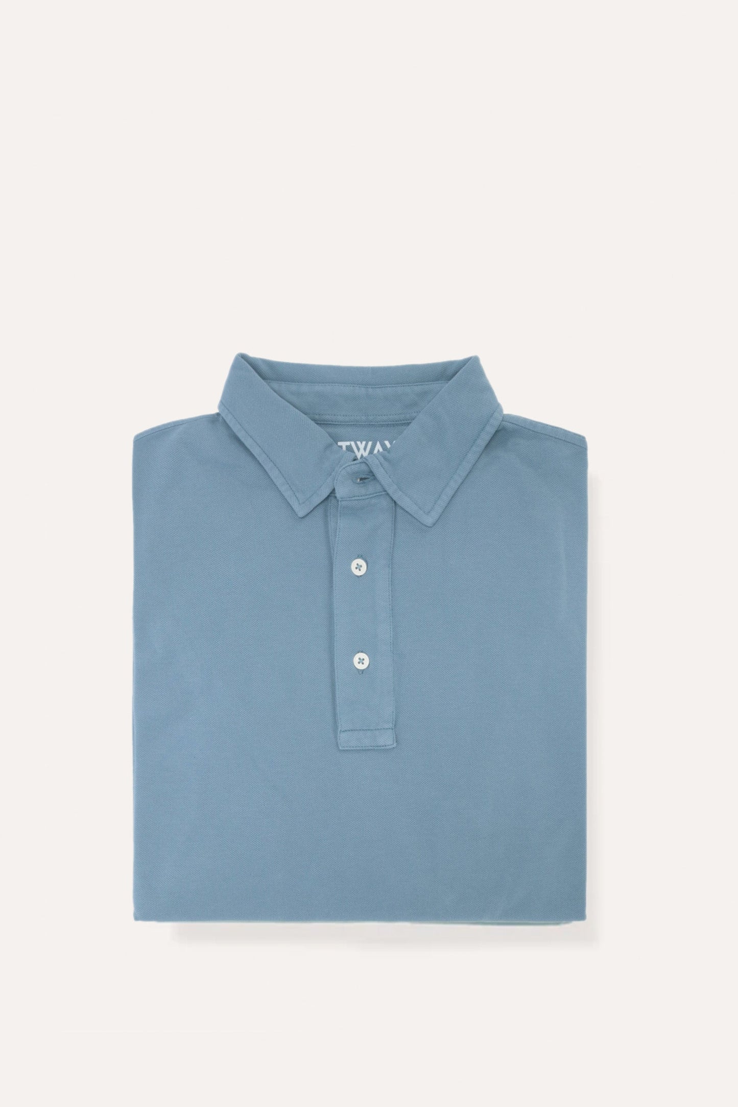 POLO PIQUÉ MANGA LARGA AZUL