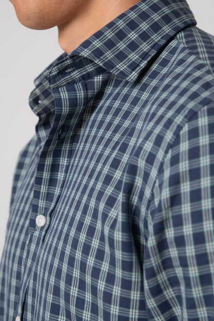 CAMISA DE CUADROS AZUL OSCURO