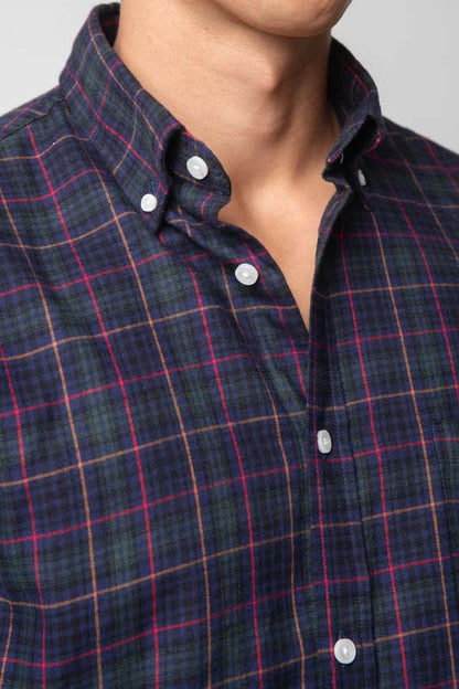 CAMISA AZUL DE CUADROS