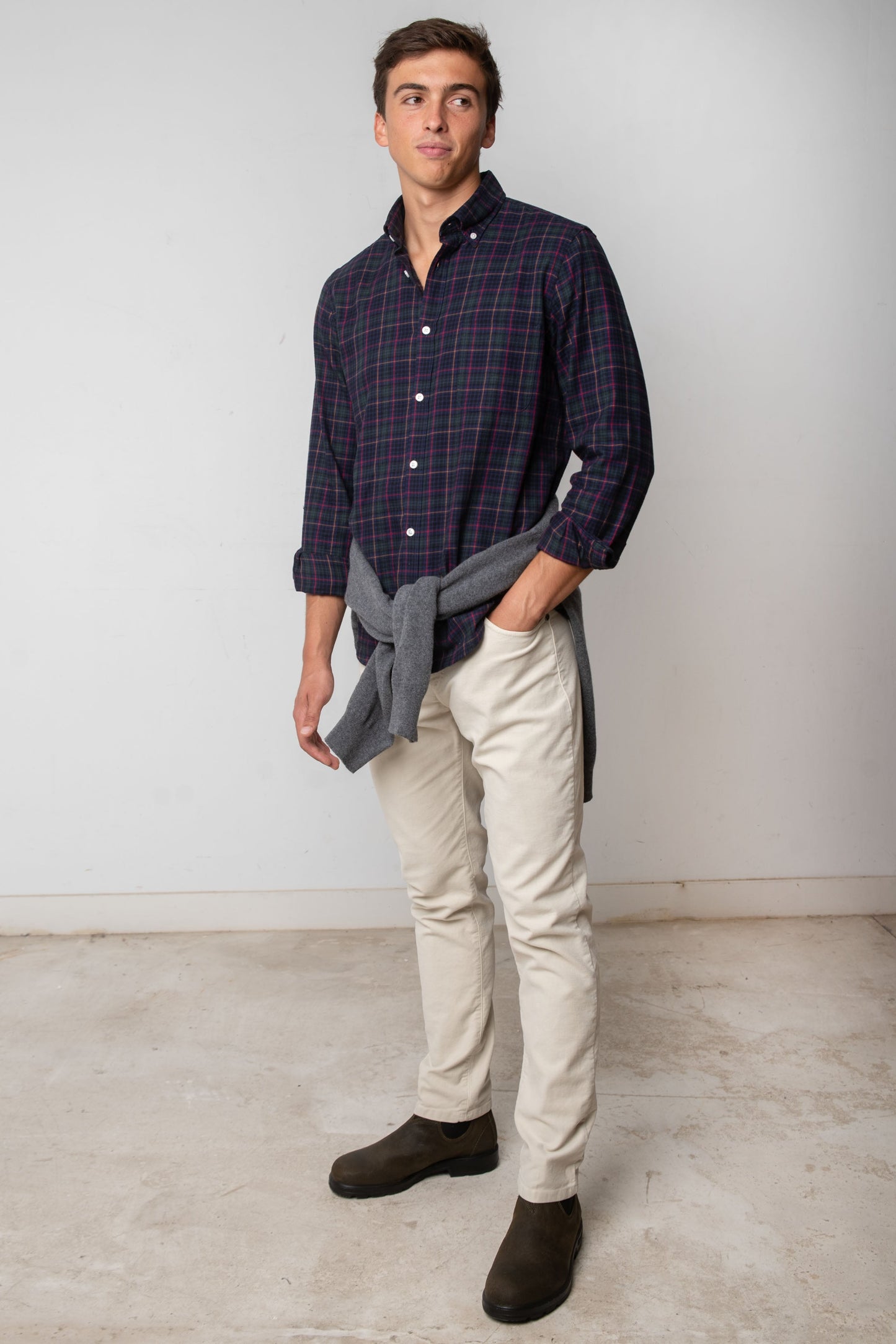 CAMISA AZUL DE CUADROS