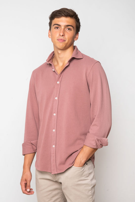 CAMISA DE PIQUÉ ROSA