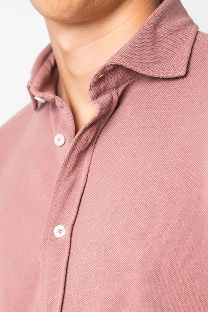 CAMISA DE PIQUÉ ROSA