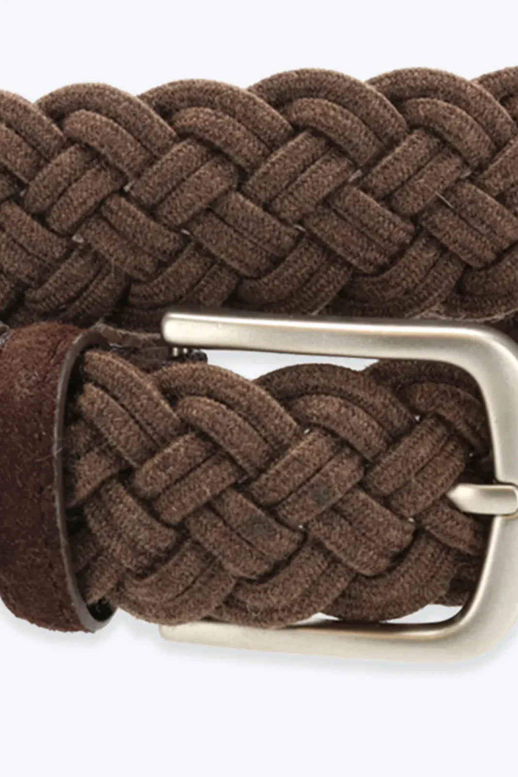 CINTURÓN TRENZA DOBLE MARRÓN