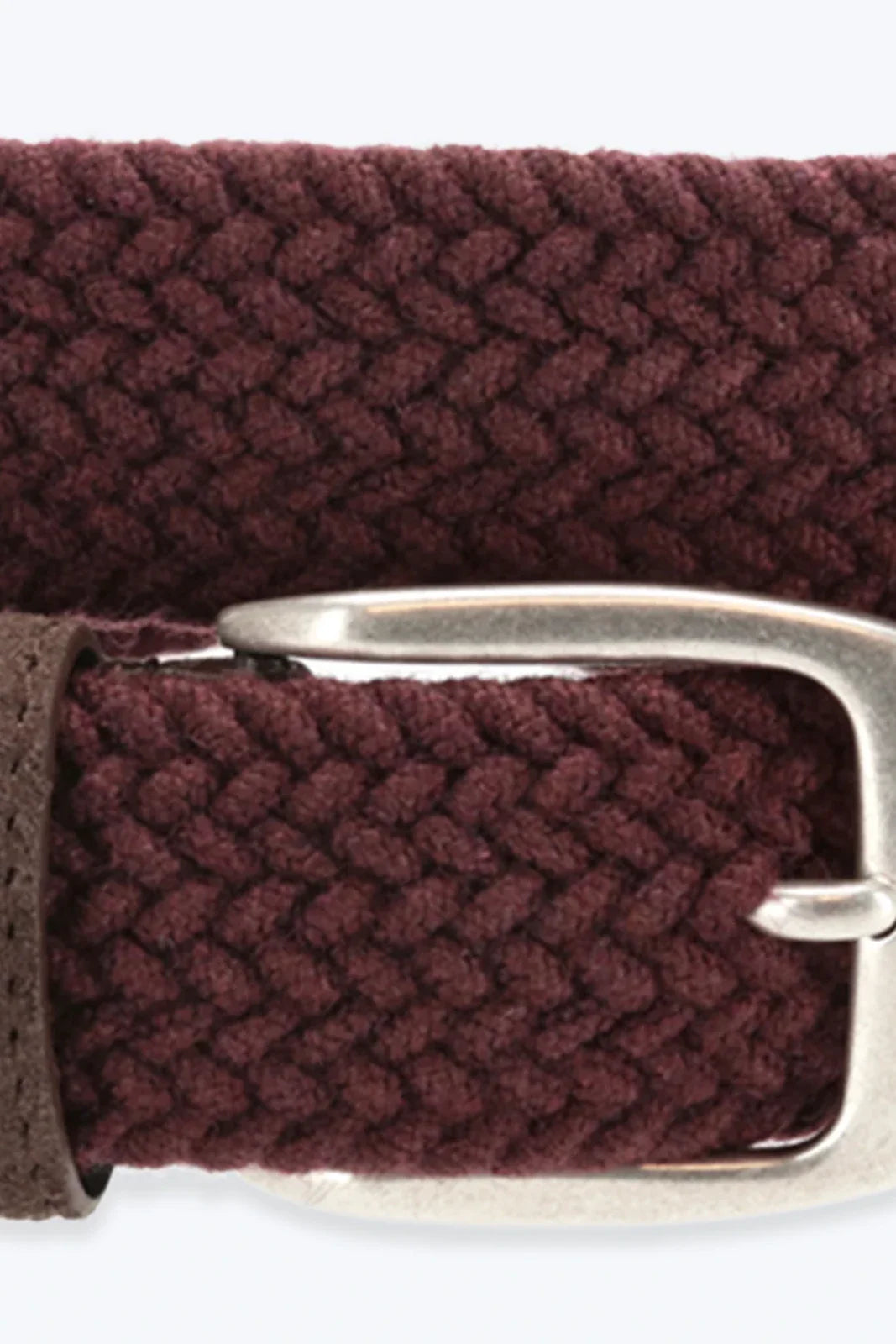 CINTURÓN TRENZADO BURDEOS