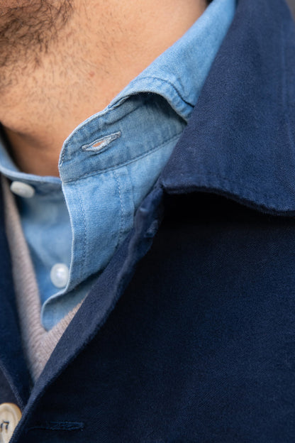 CHAQUETA SAHARIANA MOLESKI AZUL