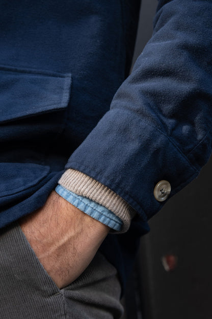 CHAQUETA SAHARIANA MOLESKI AZUL