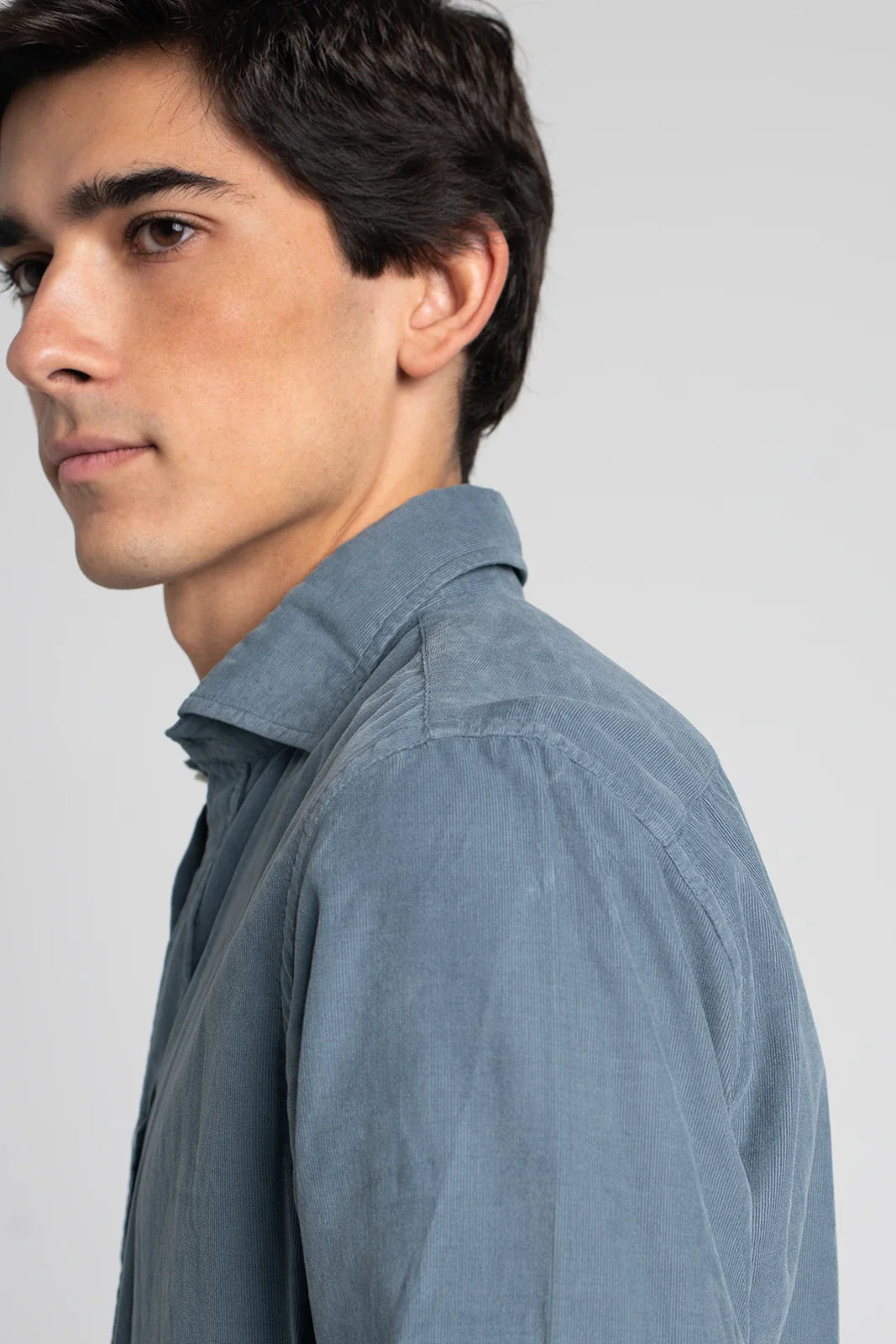 CAMISA DE MICROPANA AZUL CLARO LAVADO