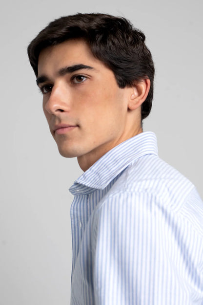 CAMISA RAYAS AZUL CLARO Y BLANCO