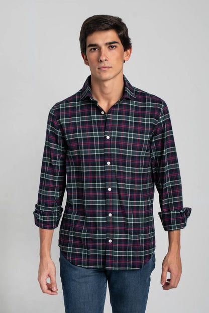 CAMISA ESCOCESA AZUL