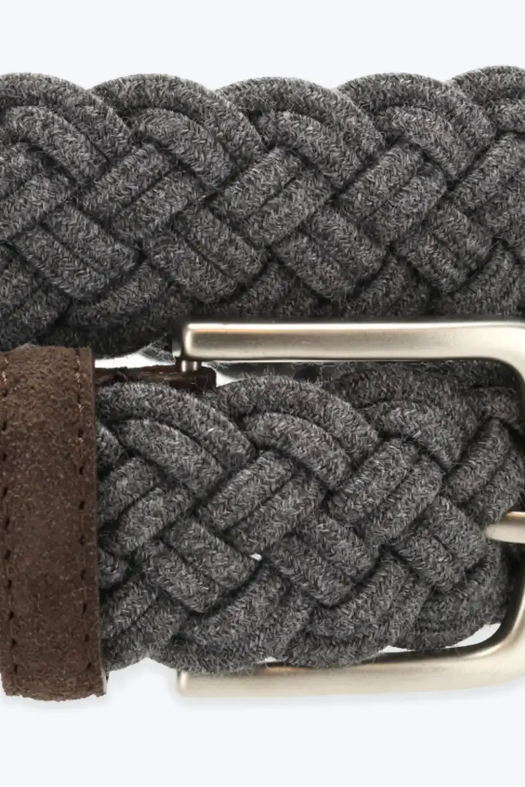 CINTURÓN TRENZA DOBLE GRIS