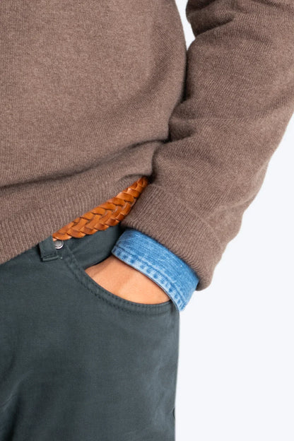 JERSEY CUELLO PICO TABACO