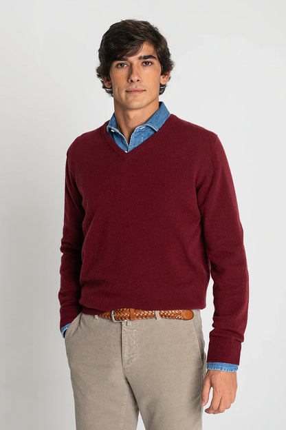 JERSEY CUELLO PICO GRANATE