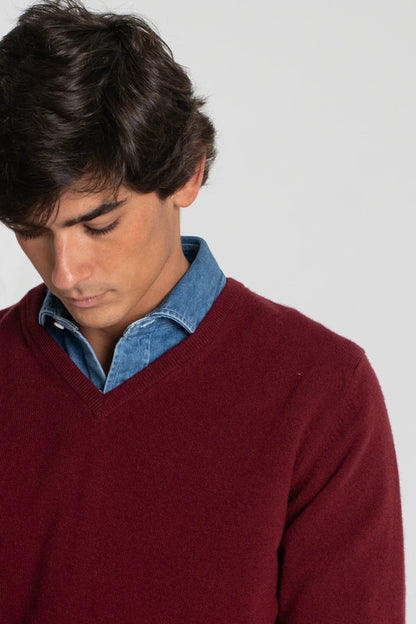 JERSEY CUELLO PICO GRANATE