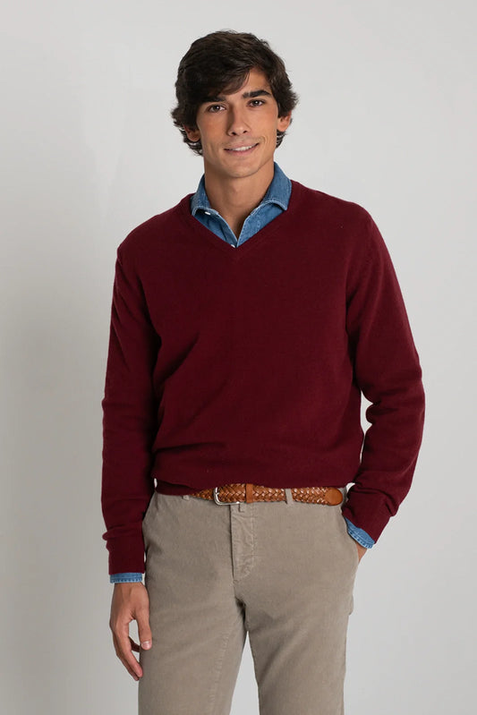 JERSEY CUELLO PICO GRANATE