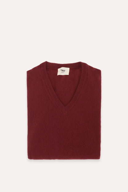 JERSEY CUELLO PICO GRANATE