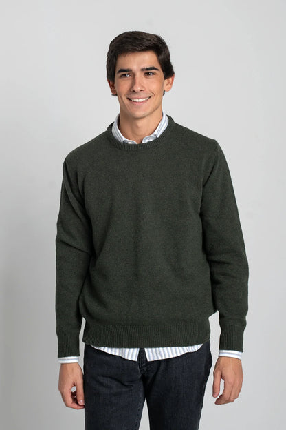 JERSEY CUELLO A CAJA VERDE OSCURO