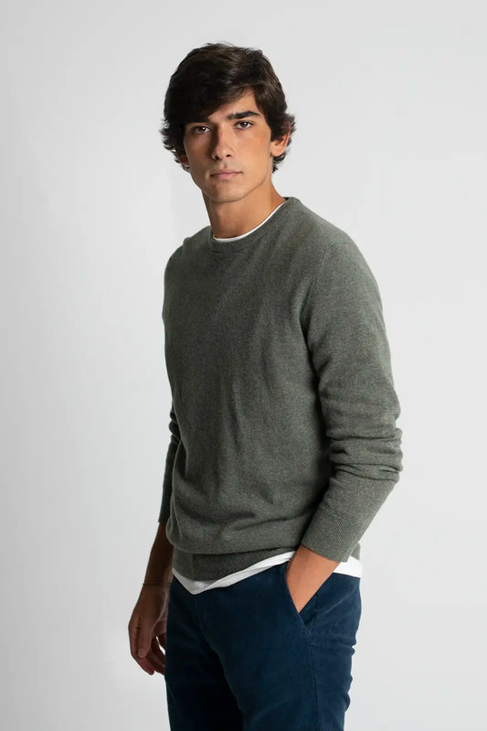 JERSEY CUELLO CAJA VERDE OLIVA