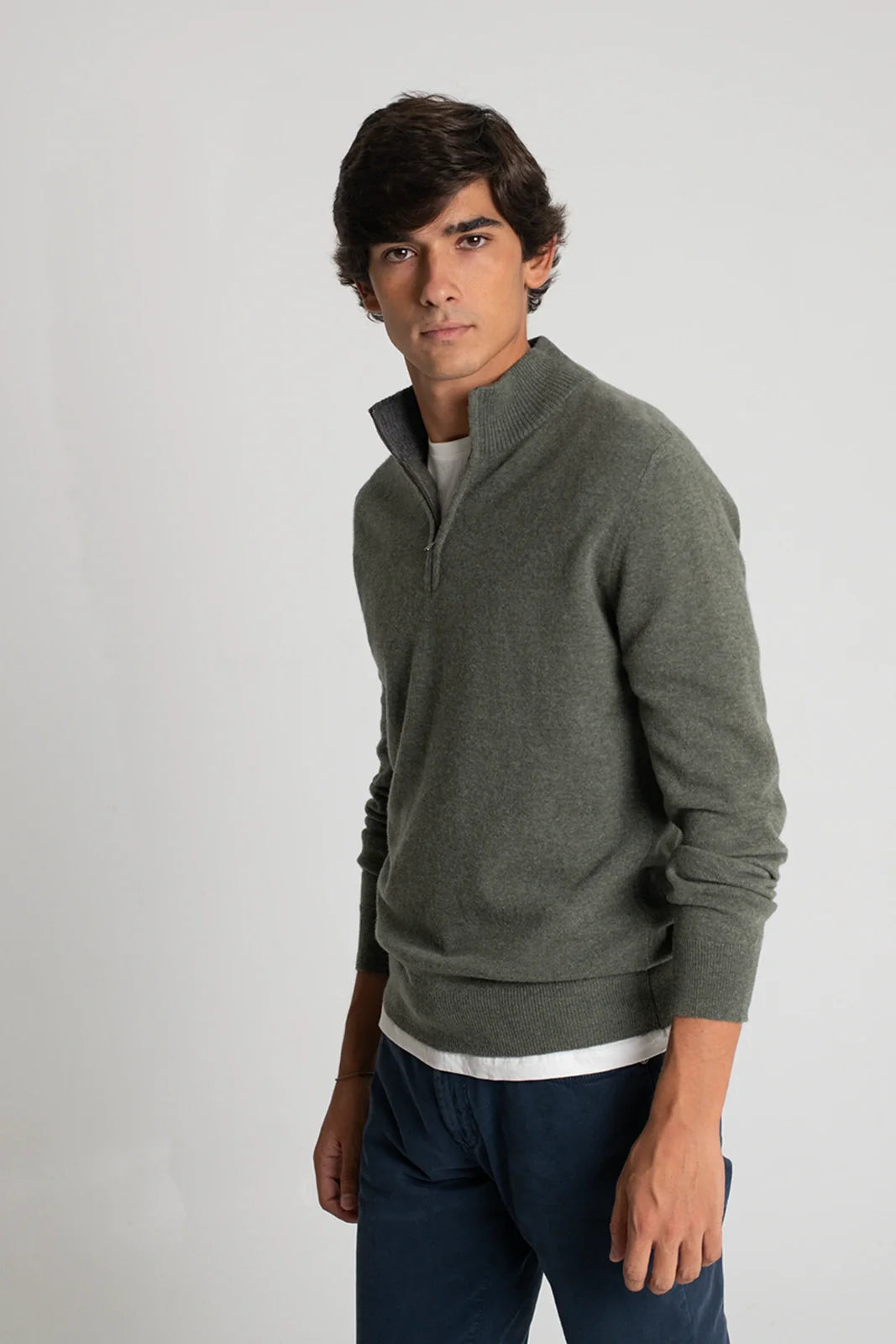 JERSEY CREMALLERA VERDE OLIVA