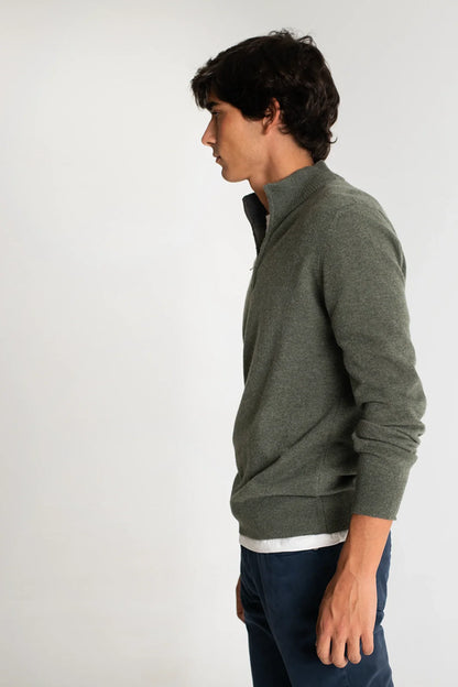 JERSEY CREMALLERA VERDE OLIVA