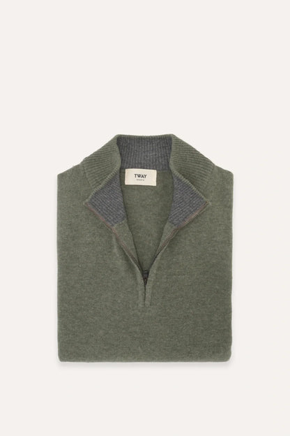 JERSEY CREMALLERA VERDE OLIVA