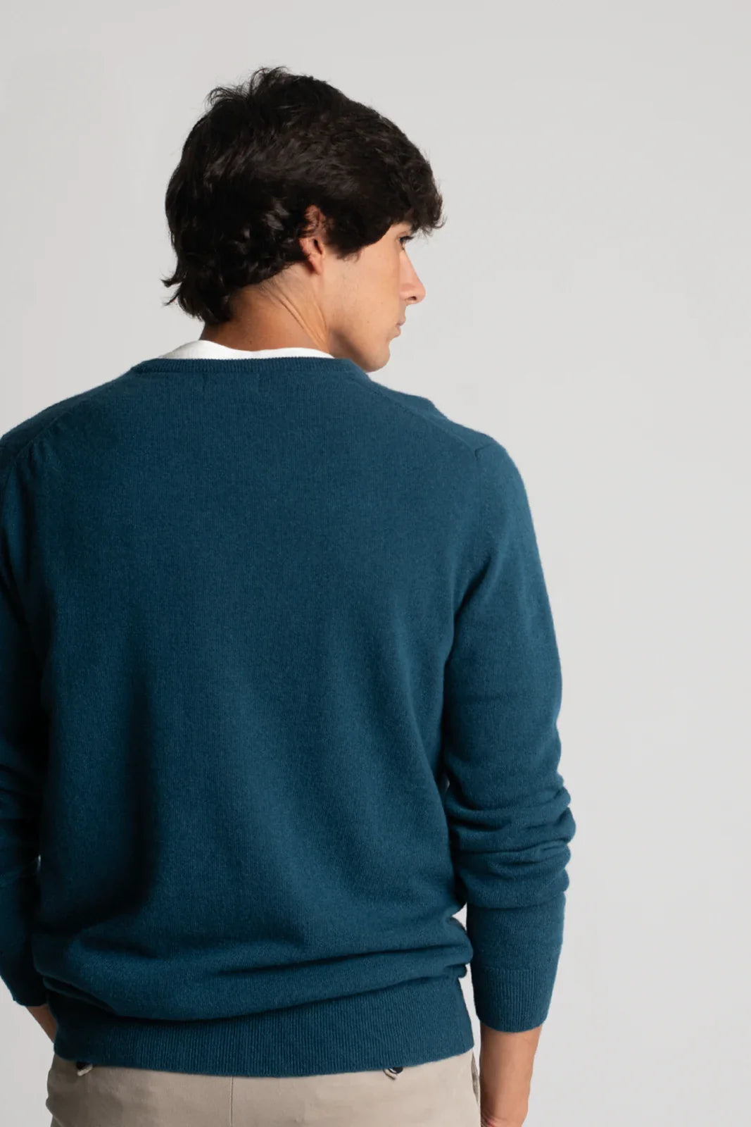 JERSEY CUELLO PICO AZUL VERDOSO