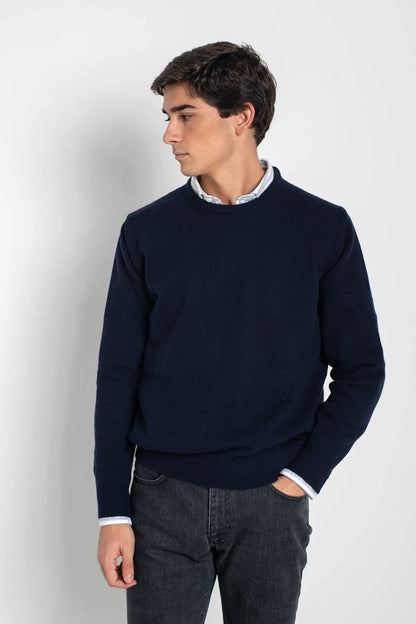 JERSEY CUELLO A CAJA AZUL MARINO