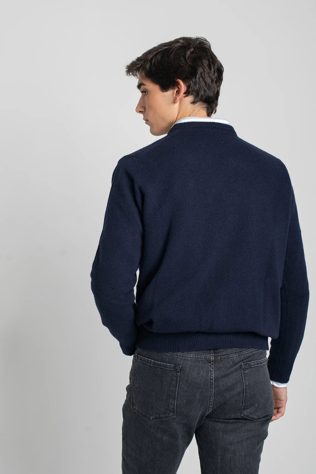 JERSEY CUELLO A CAJA AZUL MARINO