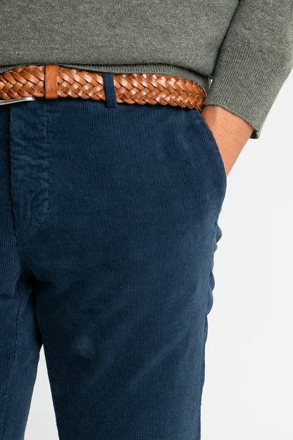 PANTALÓN CHINO PANA AZUL OSCURO