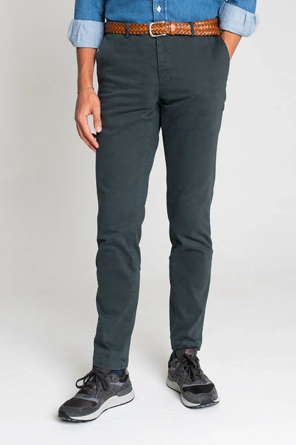 PANTALÓN CHINO AZUL VERDOSO