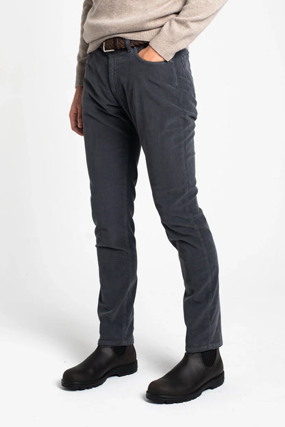 PANTALÓN 5 BOLSILLOS DE PANA GRIS