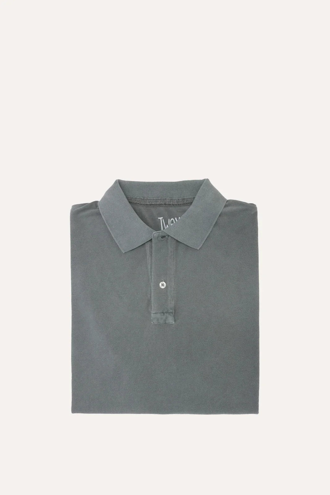 POLO PIQUÉ MANGA CORTA GRIS