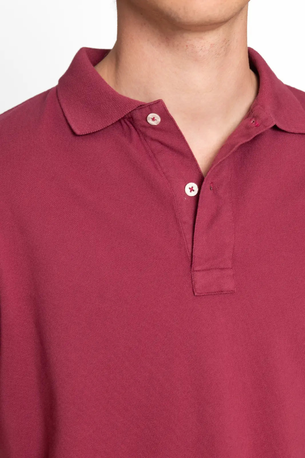 POLO PIQUÉ MANGA CORTA GRANATE