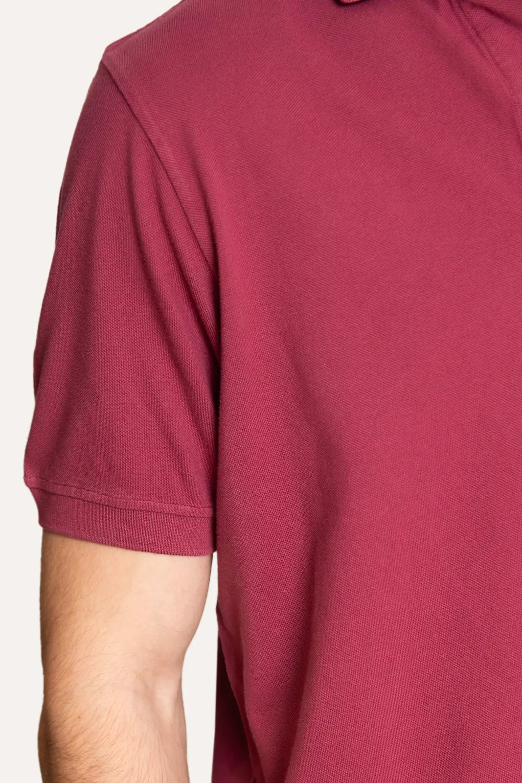 POLO PIQUÉ MANGA CORTA GRANATE