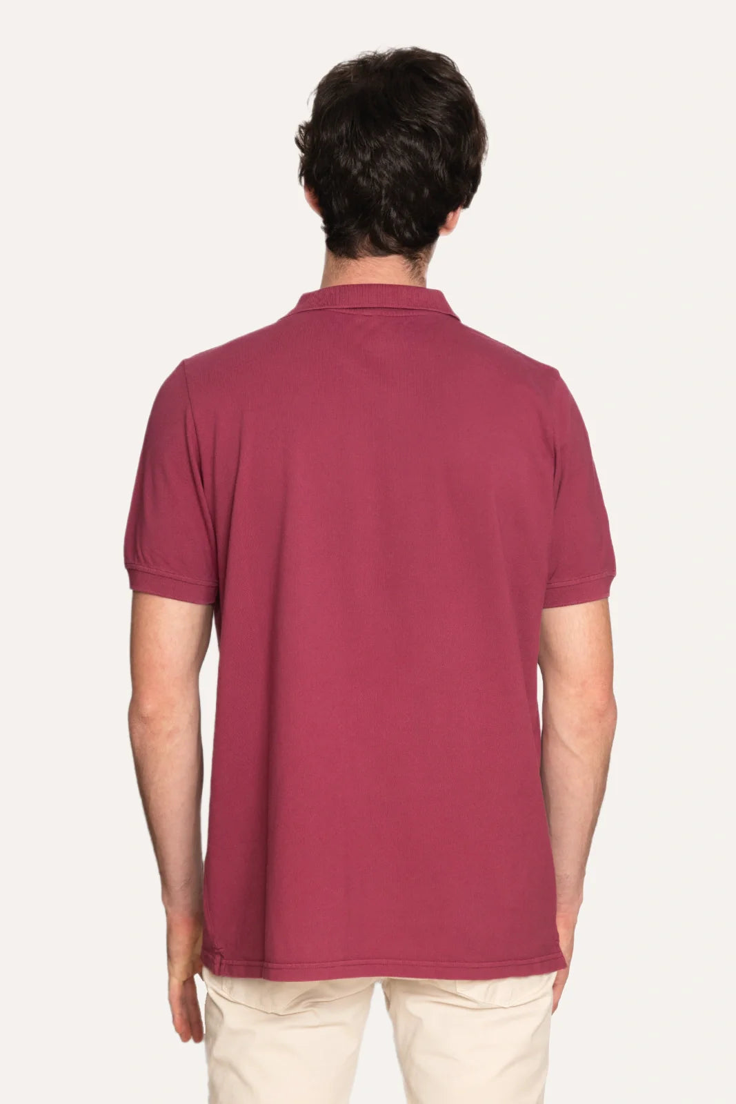 POLO PIQUÉ MANGA CORTA GRANATE