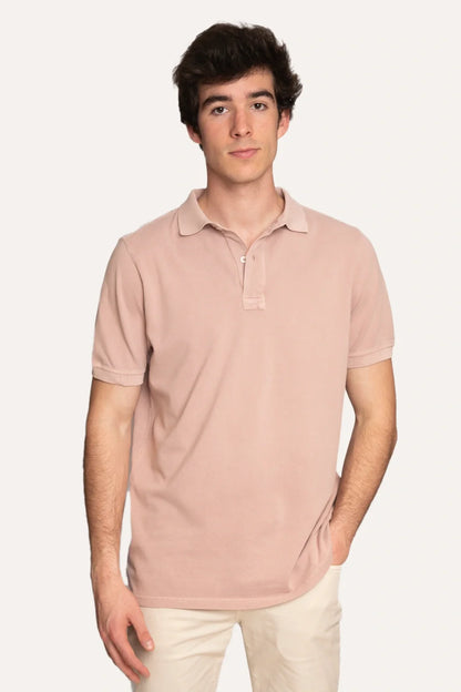 POLO PIQUÉ MANGA CORTA ROSA