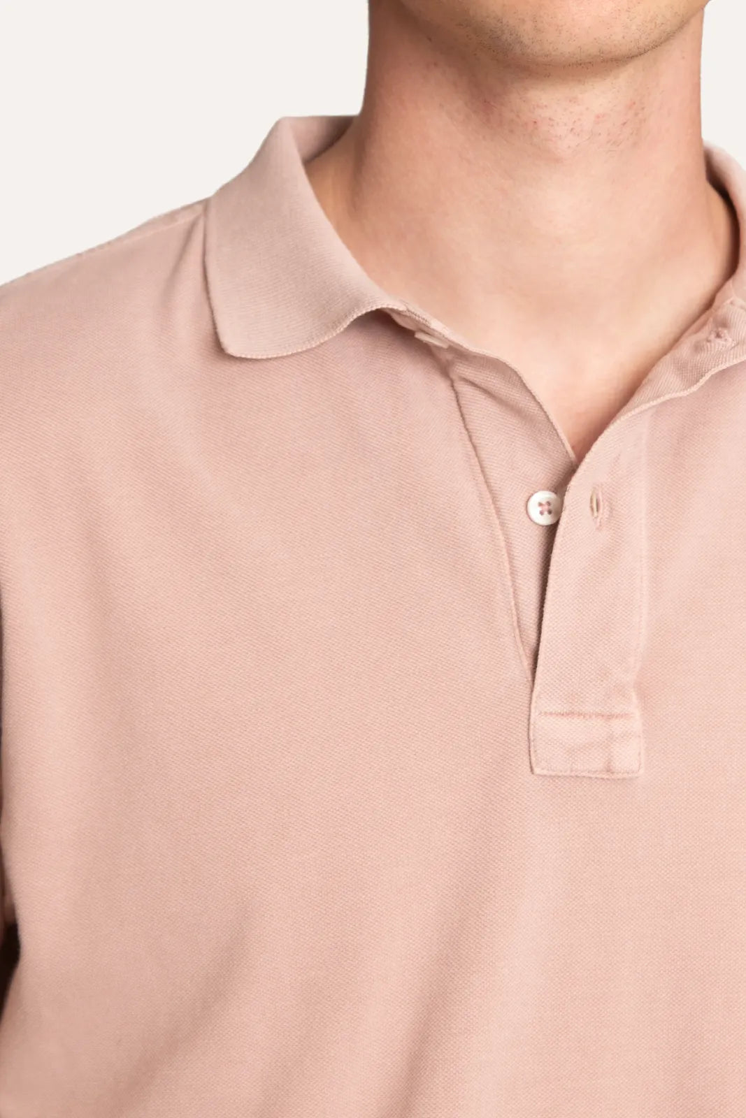 POLO PIQUÉ MANGA CORTA ROSA