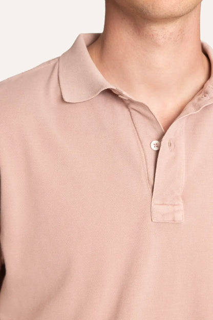 POLO PIQUÉ MANGA CORTA ROSA