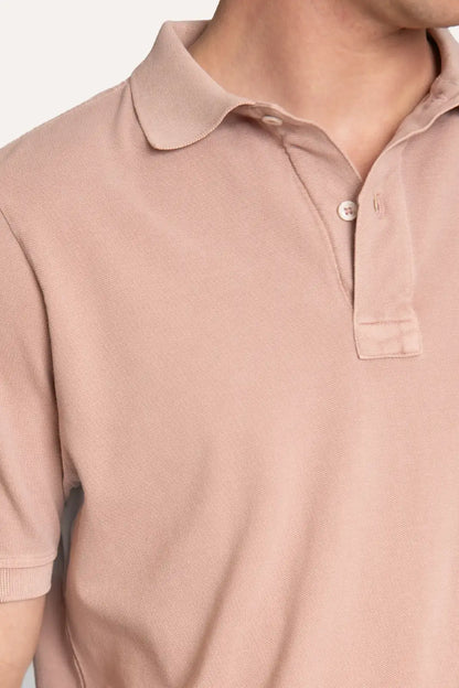 POLO PIQUÉ MANGA CORTA ROSA