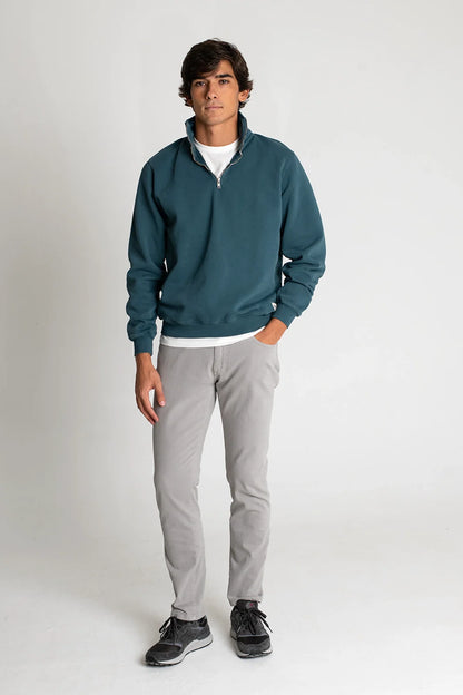 SUDADERA CON CREMALLERA AZUL VERDOSO