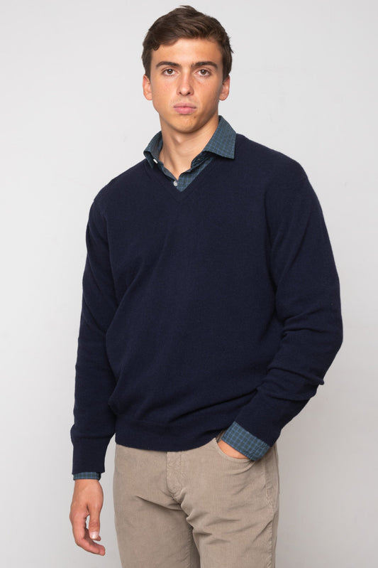 JERSEY CUELLO PICO AZUL MARINO