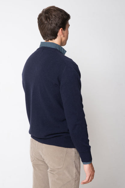 JERSEY CUELLO PICO AZUL MARINO