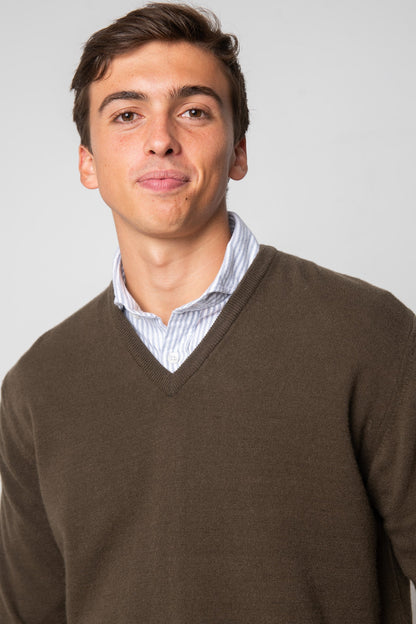 JERSEY CUELLO PICO VERDE PARDO