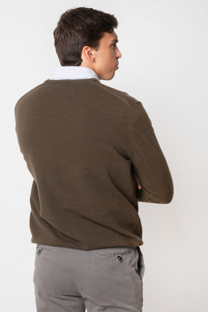 JERSEY CUELLO PICO VERDE PARDO