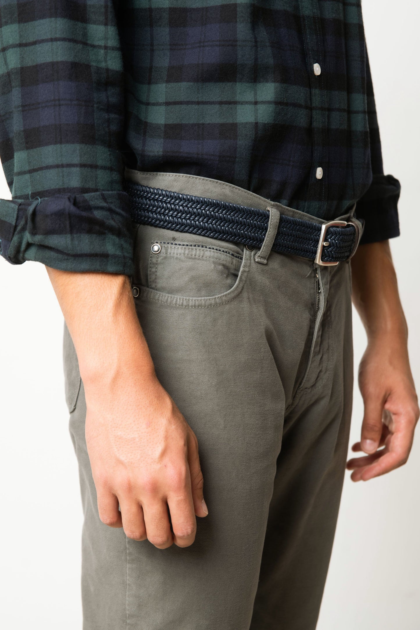 PANTALÓN 5 BOLSILLOS MOLESKI GRIS VERDOSO