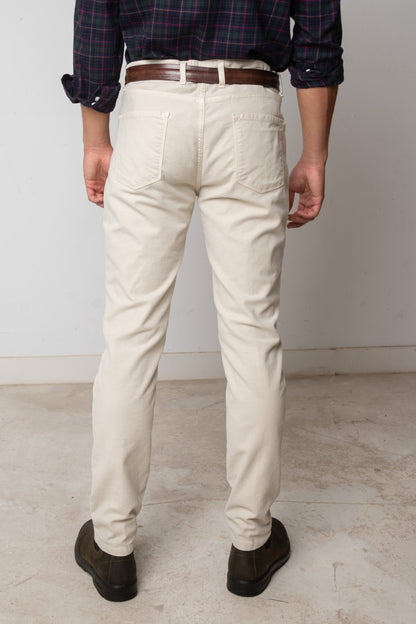 PANTALÓN 5 BOLSILLOS MOLESKI HUESO