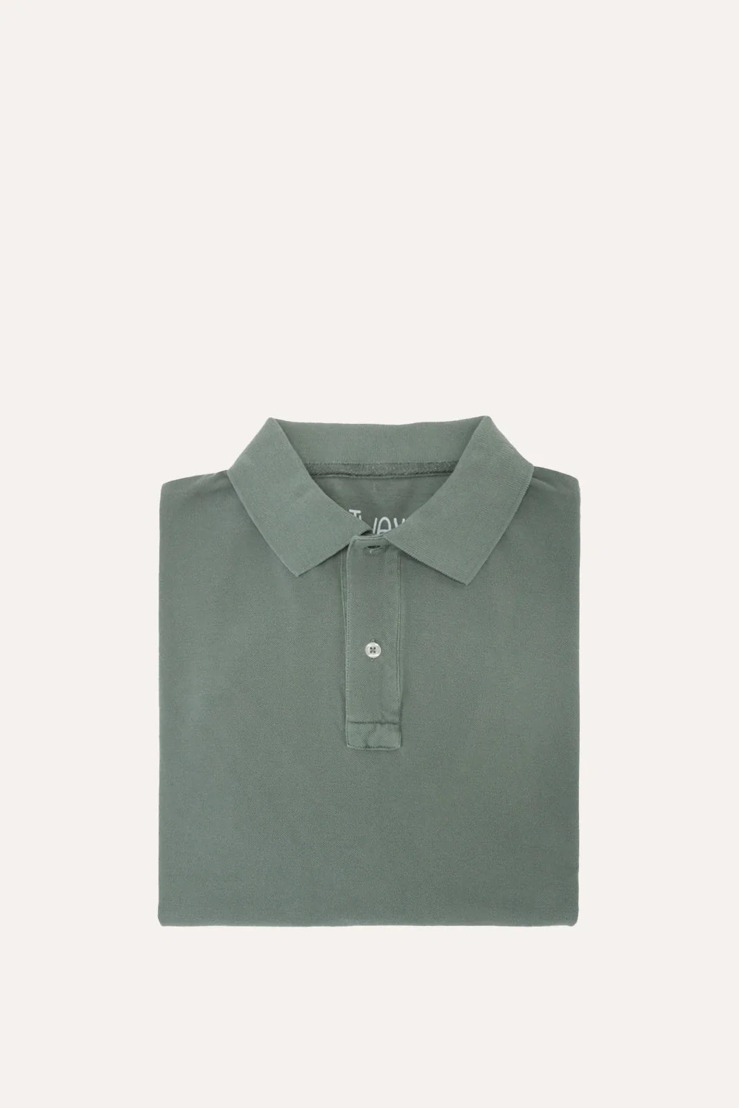 POLO PIQUÉ MANGA CORTA VERDE LAVADO